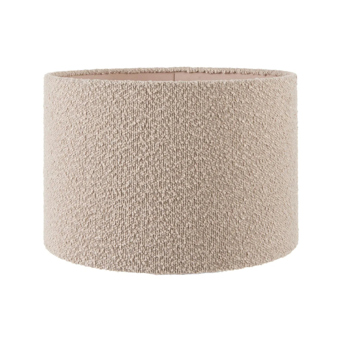 Grayvon Grey-Washed Dome Lamp with Bouclé Shade