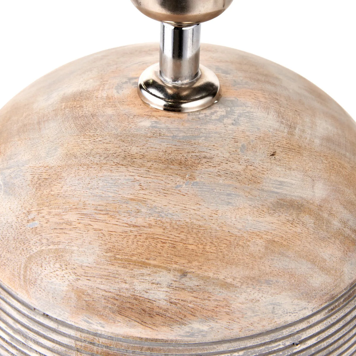 Grayvon Grey-Washed Dome Lamp with Grey Shade