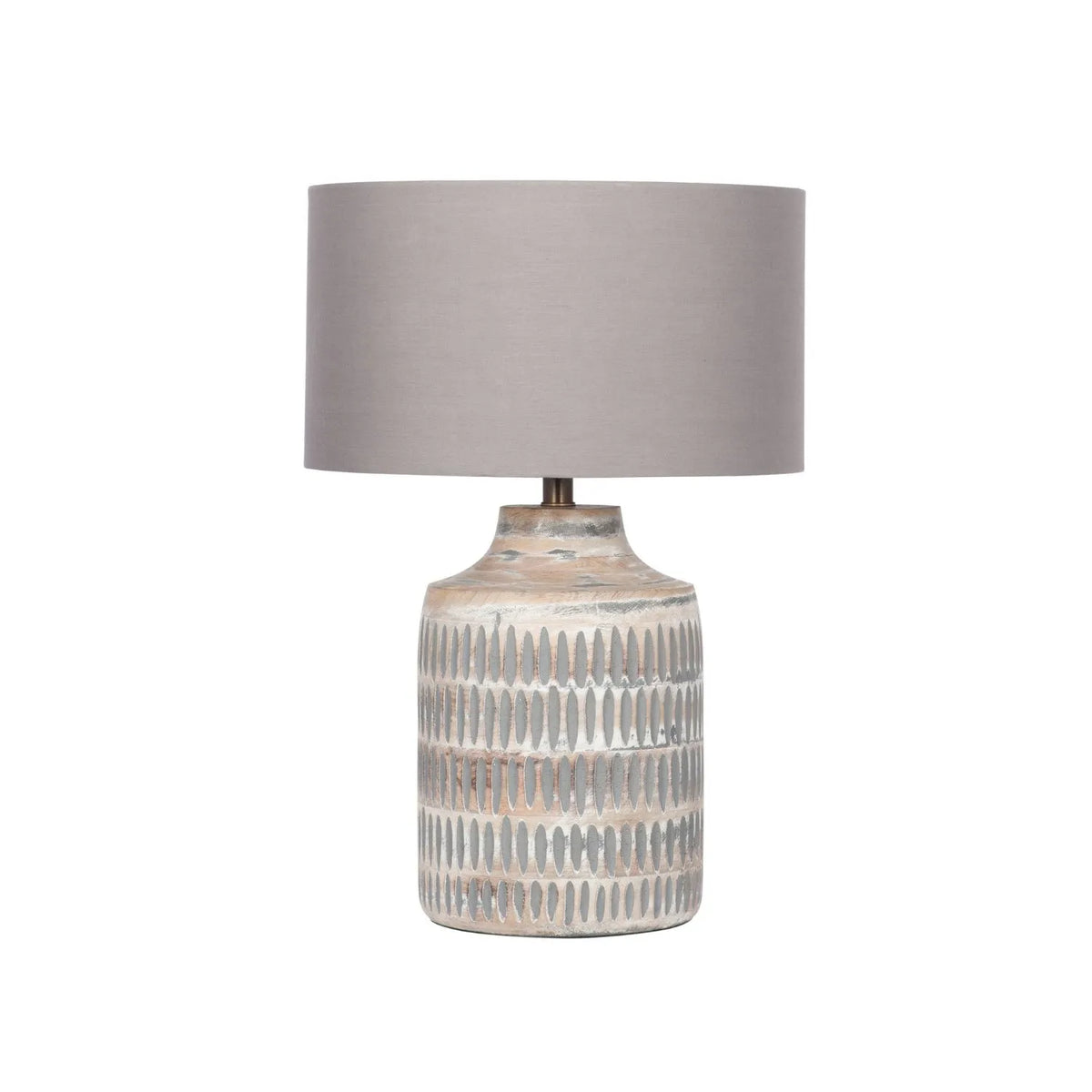 Grayvon Grey-Washed Mango Wood Lamp Base