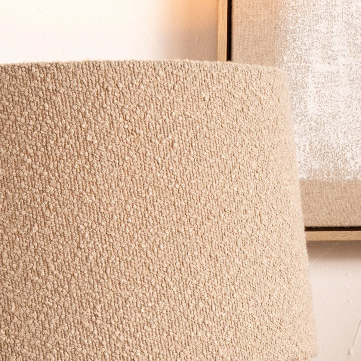 Grayvon Taupe Bouclé Tapered Lampshade - 35cm