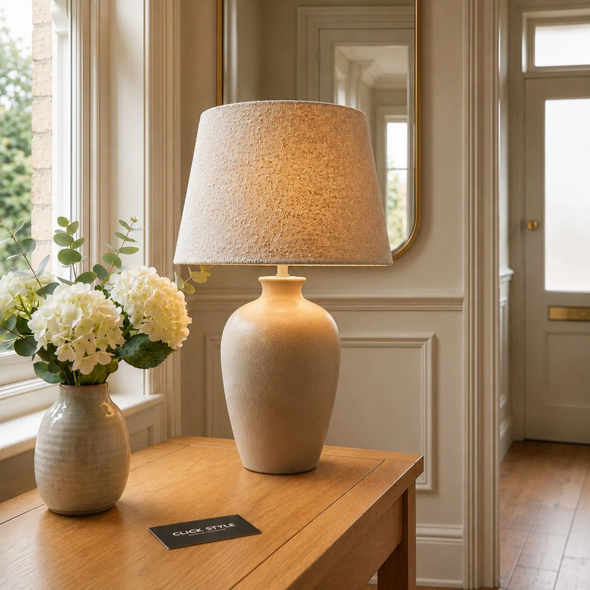 Grayvon Taupe Bouclé Tapered Lampshade - 40cm