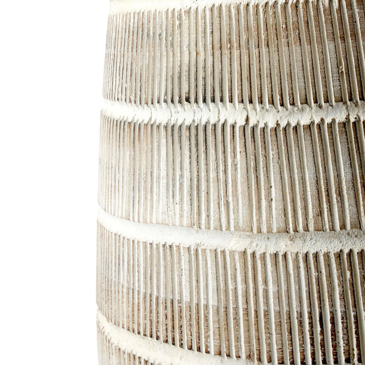Grayvon Whitewashed Tall Bottle Lamp with Jute Shade