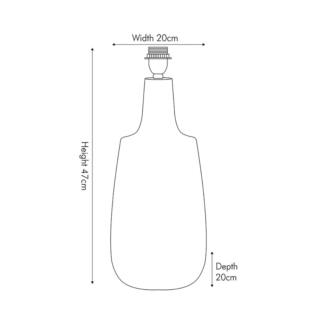 Grayvon Whitewashed Tall Bottle Lamp with Jute Shade